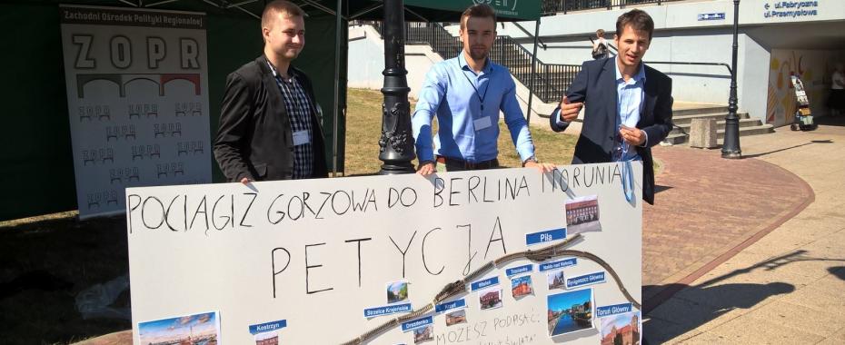 Akcja zbierania podpisów pod petycją dotyczącą uruchomienia bezpośredniego połączenia Gorzów-Berlin była ważnym argumentem dla władz województwa