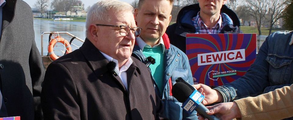 Inauguracja kampanii wyborczej do sejmiku Lewicy - Gorzów, bulwar wschodni