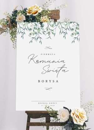 Personalizowana księga gości KOMUNIA