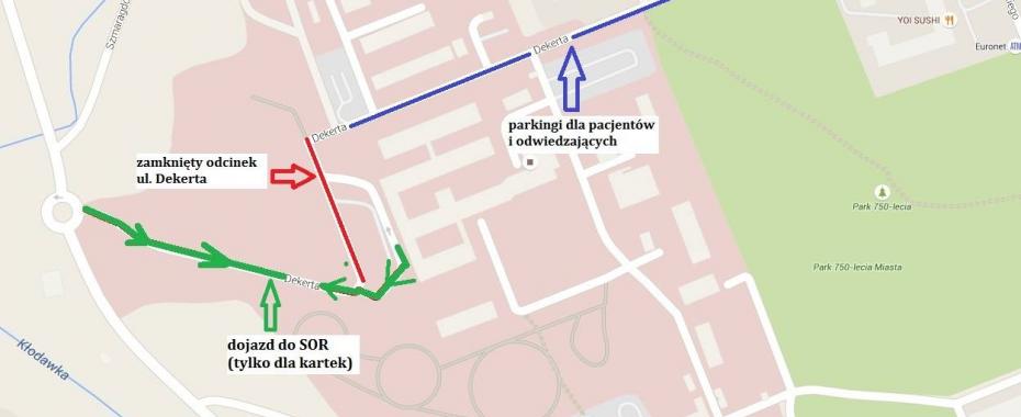 Utrudnienia na Dekerta bo wielki dźwig przyjeżdża