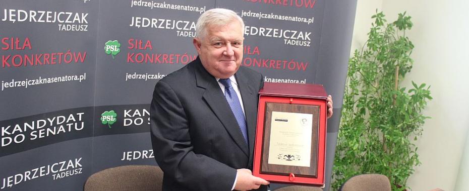 Jędrzejczak dostał nagrodę od Majchrowskiego. Jest dumny, bo to za samorząd