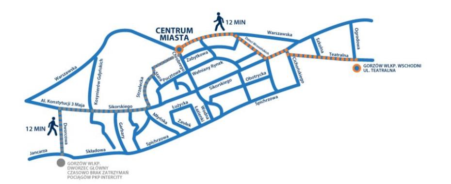 Intercity i inne pociągi w kierunku Krzyża...