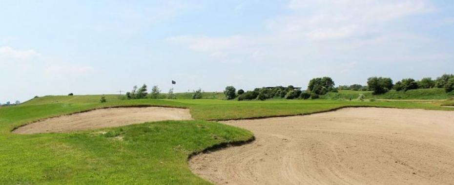 Pole golfowe Zawarcie z akcją 0, 5, 10 i 15