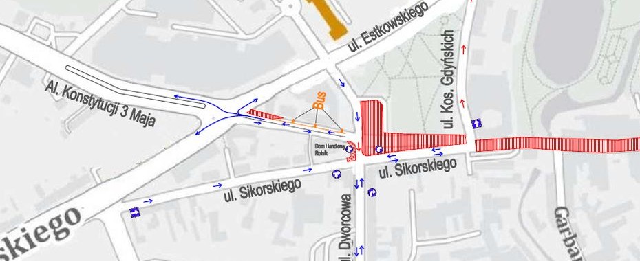 Budują rondo, będą zmiany przy Rolniku