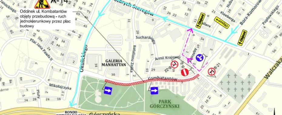 Od poniedziałku drogowcy na Kombatantów