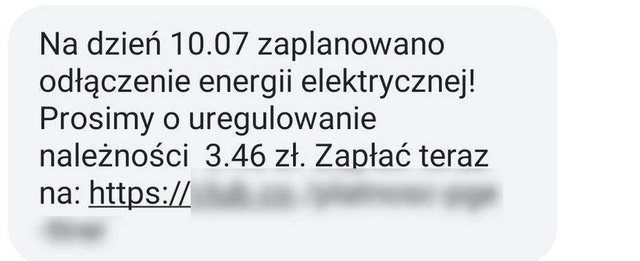 Uwaga! Taka wiadomość to od oszusta