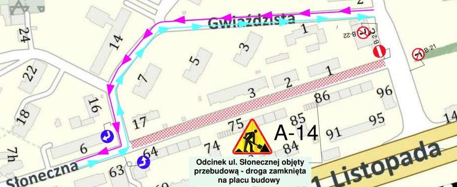 Słoneczna do remontu. Będzie zamknięta