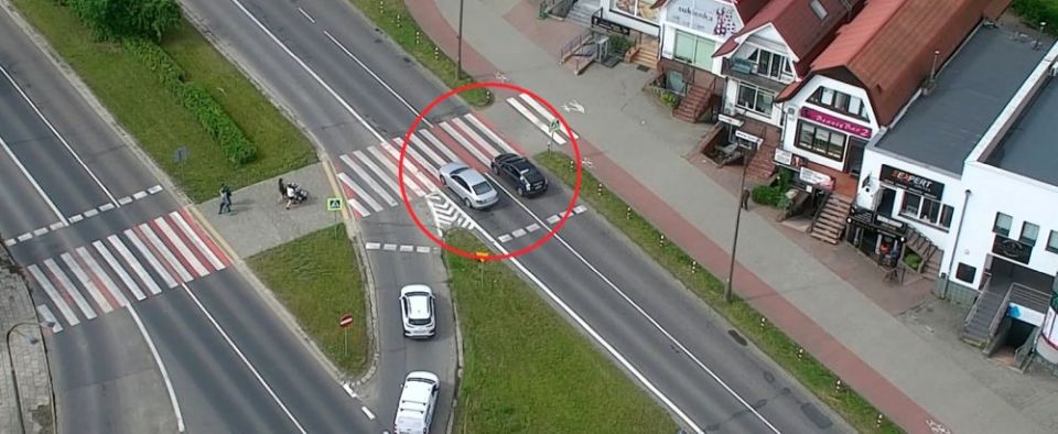 Policyjny dron nad Piłsudskiego